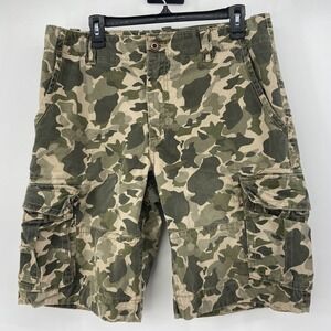 Areopostale Shorts Mens 33 Camo Cargo 11.5" Army Military Utility Hunting